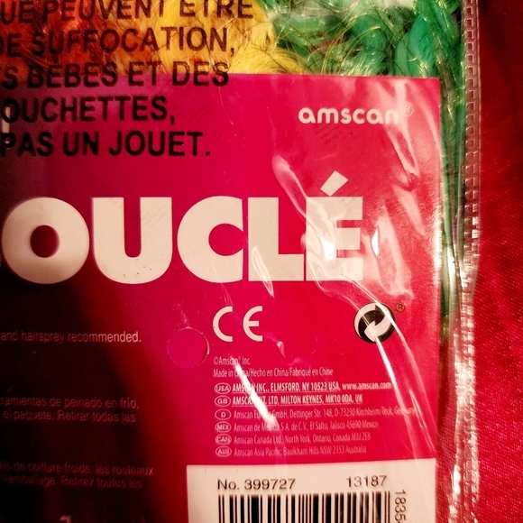 NWT Curly Rainbow Clown Wig Halloween Costume Accessory Cosplay Oone Size New - Picture 5 of 5